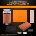 thumbnail image 5 of Rolling Knife Sharpener Kit – Magnetic Diamond Sharpening System with 2x 400, 1x 1000, 1x 3000 Grit Discs, Leather Strop, Compound Wax, and Microfiber Cloth – Kitchen Knife Sharpener Set, 5 of 7