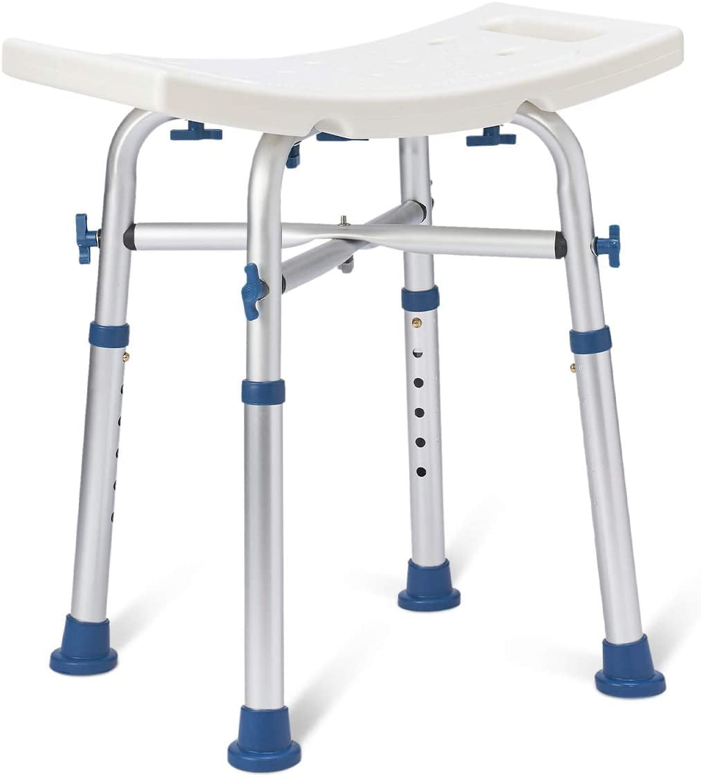 Zler Heavy Duty Shower Chair 500lb, Adjustable Height Bath and Medical