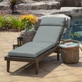 thumbnail image 2 of Outdoor Chaise Cushion, 21 in x 72 in, Weather-Proof, Rain-Proof, Fade Resistant Patio Cushion for Chaise Lounger Stone Grey Leala, 2 of 10