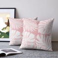 thumbnail image 2 of Pillow Covers 26x26 Set of 2, Palm Tree Monstera Throw Pillow Covers Decorative Couch Cushion Cover, Pink White Leaf Boho Botanical Tropical Microfiber Soft Pillowcases for Bedroom Living Room Sofa, 2 of 9