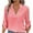 Striped-Red, variant on Jewelreauty Womens Striped 3/4 Sleeve V Neck Work Shirts Dressy Tops Casual Lightweight T-Shirts with Pocket (S, Dark Blue)