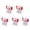 A 5pcs, variant on KGJQ 5 Pcs Cute Mini Animal Figurines, Resin Desk Decor with Inspiring Slogans, Tiny Adorable Animals for Fairy Garden Miniatures, DIY Crafts, and Small Gifts