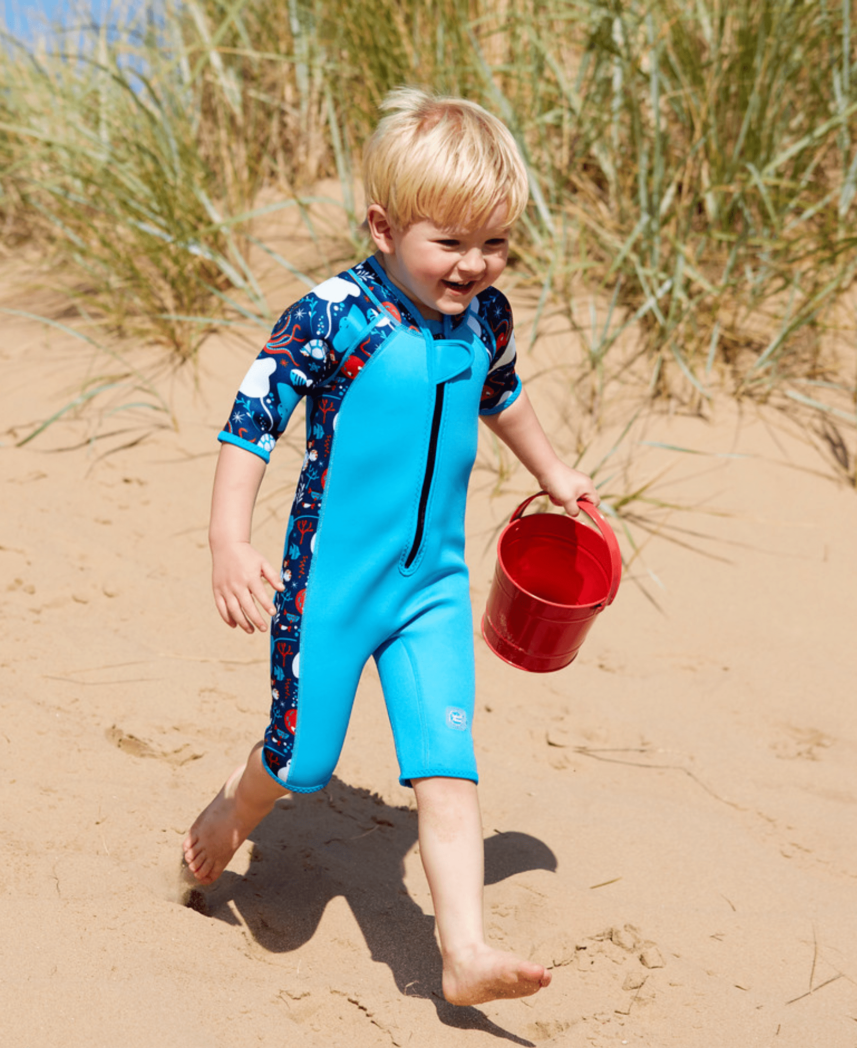 Splash About Boy's Shorty Wetsuit, Under The Sea 4-6 Years