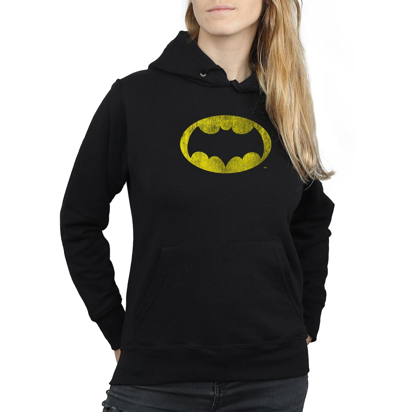 DC Comics Womens Batman TV Series Distressed Logo Hoodie