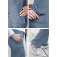 thumbnail image 5 of Adar Pro Heather Breakthrough Plus Scrub Set For Women - Enhanced V-Neck Top & Multi Pocket Pants - 4400H - Heather Navy - M, 5 of 7