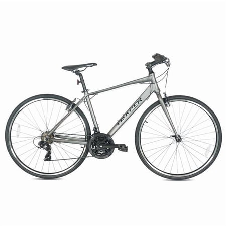 Tracer Braver 700C 21 Speed Hybrid Aluminum Road Bike - Large-Matte Grey