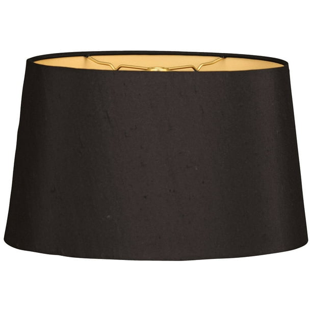 10" Shallow Oval Hardback Lamp Shade Black