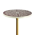 thumbnail image 6 of JONATHAN Y Nysha 25" Modern Bohemian Metal/Resin Inlay Top End Table, Purple/White, 6 of 9