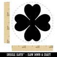 thumbnail image 2 of Four Leaf Clover Lucky Solid Self-Inking Rubber Stamp Ink Stamper - Brown Ink - Small 3/4 Inch, 2 of 7