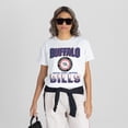 thumbnail image 4 of Women's Gameday Couture White Buffalo Bills Oversized All-Time Classic Flowy T-Shirt, 4 of 6