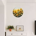 thumbnail image 4 of Round Wall Clock,Field Full Of Sunflower Flowers On Sunny Day,Silent Non-Ticking Wall Clock Decor for Home Office Kitchen Living Room Bedroom(10inch), 4 of 4