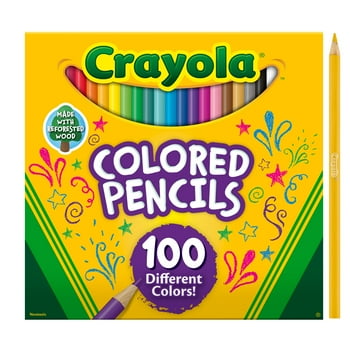 Crayola Colored Pencils Set, Back to School Supplies, 100 Ct, Easter Basket Stuffers for Kids