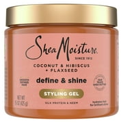 SheaMoisture Define & Shine Styling Gel + Flaxseed Coconut & Hibiscus, 15 oz