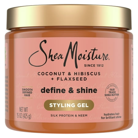 SheaMoisture Define & Shine Styling Gel + Flaxseed Coconut & Hibiscus, 15 oz