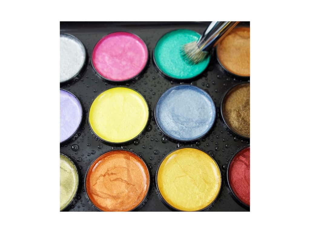 Niji Pearlescent Watercolor Pans - Yasutomo Pearlescent Paint & Stencil Kit