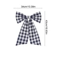 thumbnail image 3 of Bcylexb 3Pcs Gingham Plaid Christmas Bow, 13"x17" Large Checkered Ribbon Bow for Wreath Front Door Xmas Tree Decoration, 3 of 6
