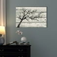 thumbnail image 3 of Wall26 Canvas Prints Wall Art - Artistic Tree with Leaves in Black and White on Vintage Wood Background Rustic Home Decoration - 16" x 24", 3 of 4