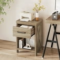 thumbnail image 6 of Gymax Nightstand Sofa Side Table Rustic End Table w/ Drawer & Shelf for Living Room, 6 of 9