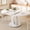 White, variant on Virans 47.2" Round Dining Table for 4-6,Kitchen Dining Table with Double Curved Base & Back Panel Buckle Top,Modern Circle Dinner Table for Kitchens,Dining Rooms,Living Rooms,Black