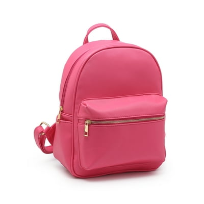 Faux leather school backpack cheap