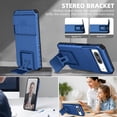 thumbnail image 2 of for Google Pixel 8 Phone Case with Tempered Glass Screen Protector Slide Camera Lens Kickstand Military-Grade Bumpers  Shockproof Protective Cover for Women Men Girls Blue, 2 of 14