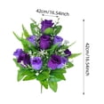 thumbnail image 3 of Gytml Artificial Rose Bouquet Long Lasting Fake Silk Grave Memorial Flowers, Sympathy Funeral Cemetery Flower Gift For Loved Ones Tombstone Outdoor Decor(Orange-42Cm), 3 of 6