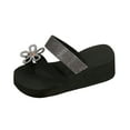 thumbnail image 3 of Mostsola Slippers for Women Slip on Sandals Flower Rhinestone Elegant Dress Shoes Platform Heels, 3 of 9