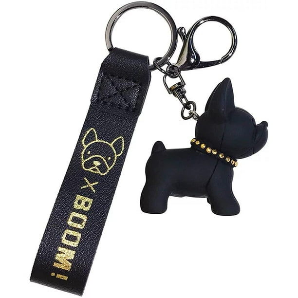 LLavero de perro, llavero de Bulldog, llavero de perro de dibujos animados, llavero de Bull Dog, llavero de Bulldog Francés para bolso de coche, mochila, decoración de monedero JFHHH pequeña