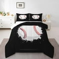 thumbnail image 2 of Erosebridal Baseball Print Comforter Sets, Watercolor Ball Comforters & Duvets, Sports Player Decor, 2pcs, 2 of 7