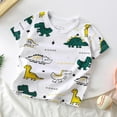 thumbnail image 4 of Birdeem Chemises pour Filles Été Imprimé Col Rond Manches Courtes Haut pour Enfants Garçons et Filles, 4 of 12