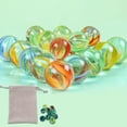 thumbnail image 3 of Juego de canicas de vidrio multicolor de 20 piezas para juegos infantiles y decoración del hogar, incluye bolsa de almacenamiento, 3 of 8