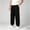 Black, variant on Preppy Cargo Jogger Sweatpants Boys with Flap Pockets Elastic Waist Relaxed Fit Soft Casual Pants with Cuffed Ankles for Back to School Travel Lounge and Everyday Wear
