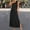 A# Black, variant on Olyvenn Stylish Womens Split Long Evening Dress Loose Fit Flowy Side Slit Casual Smocked Trendy Summer Strap Sleeveless Prom Dresses for Women Spring Vintage Solid Sundress Fashion Hot Pink 6