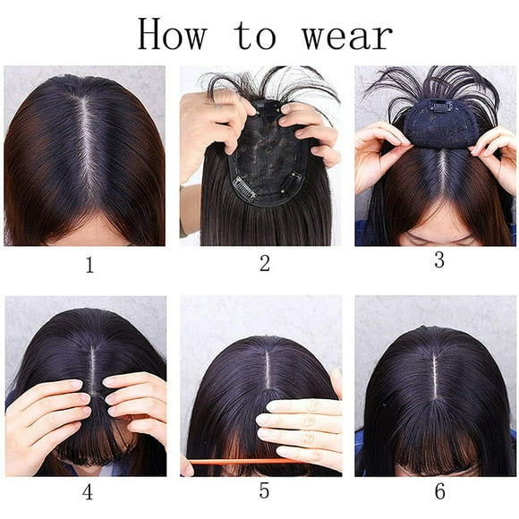 Hair Toppers Silk Base Crown Topper Human Hair Clips Toppers Top Hairpieces For Women Thinning Hair Cover