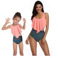 thumbnail image 3 of Mommy and Me Swimsuit Solid Color/Printed Bra Panty 2-Piece Bikini Set, 3 of 3