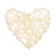 thumbnail image 5 of 2.4" Valentine Heart Shaped Rattan Balls 2.36 Inch Heart Vase Bowl Fillers DIY Craft Wicker Rattan Decor for Valentine Wedding Party Decor, HAODEJW, White, 5 of 8