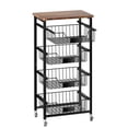 thumbnail image 1 of Organizador de cocina y carrito de almacenamiento OKZEST, cesta de fruta de 5 niveles, 1 of 9