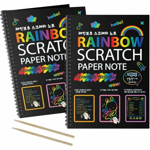 Iyamp;Art Scratch Art Books for Kids Scratch Art Paper Rainb MBJRFU MBJRFU