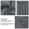 thumbnail image 5 of Unique Bargains Solid Window French Door Curtain Panel Gray 25" x 72", 5 of 8