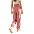 thumbnail image 5 of Diufon Fleece Sleep Pants for Women Elastic Waist Fall Winter Thickened Warm Pajama Pants Plush Cozy Homewear Bottoms, 5 of 7