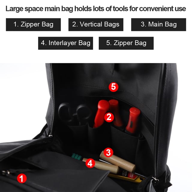 Tools Backpack Air Conditioner Tools Bag Fabric Electrician Installation Backpack Hardware Bag for Tool Bag Kneeling Cushions