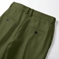 thumbnail image 6 of biudgviw Dress Pants for Men Straight Leg Casual Work Trousers Button Waist Pleated Suit Pants with Pockets for Business Office(Army Green,Large), 6 of 6