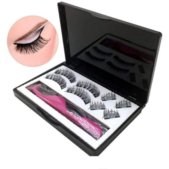 3D False Eyelashes Kit Magnetic Lashes Pure Handwork Black Eye Lashes/Waterproof False Lash Adhesive Glue Tool