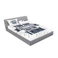thumbnail image 2 of Ambesonne Saying Fitted Sheet & Pillow Sham Set, Urban Philosophical Message, Queen, Dark Blue Grey White, 2 of 2