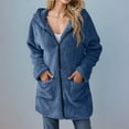 thumbnail image 7 of Tauxra Winter Coats for Women,Winter Jackets for Women,Women's Solid Color Plush Hooded Long Sleeve Casual Pocket Jacket,Jackets for Women, 7 of 7