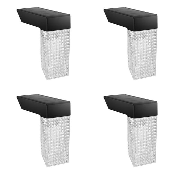 Luz de jardín con energía Solar para valla de escalera de Patio, lámpara de paisaje impermeable IP67, patio exterior, porche, jardín, Iluminación y accesorios Luz de colores blanca 4 piezas Bearachild HA073263-06
