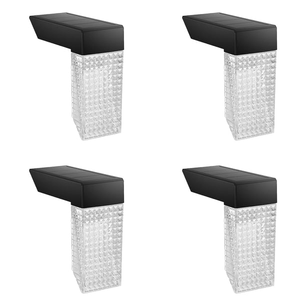 Luz de jardín con energía Solar para valla de escalera de Patio, lámpara de paisaje impermeable IP67, patio exterior, porche, jardín, Iluminación y accesorios Luz de colores blanca 4 piezas Advancent HA073263-06