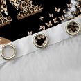 thumbnail image 4 of Manfei Cute Butterfly Bowtie Blackout Curtains,Pearl Cheetah Window Curtains Pack of 2 (38x45 Each),Black Brown, 4 of 6