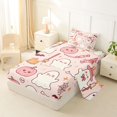 thumbnail image 2 of Homewish Kawaii Bowknot Ghost Twin Sheets,Halloween Pumpkin Bat Web Bedding, 3pcs, 1 Flat Sheet, 1 Fitted Sheet and 1 Pillowcase, 2 of 5