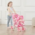 thumbnail image 3 of Reversible Double Doll Stroller - Pink/Polka Dots, 3 of 11